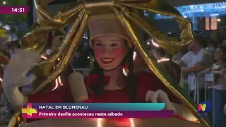 Natal em Blumenau: primeiro desfile aconteceu neste sábado