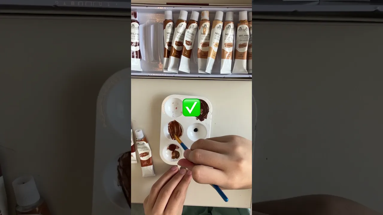 Melanin Series acrylic paints Black art painting