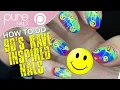 How to do 90 s Rave Inspired Nail Art Design Pure Nails