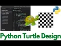 Chess Board Using Python GUI Python Programing Tutorial Python Turtle Programing