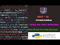 Python Tutorials Tuples And Tuple Operations Day-23 By Ashwath M Shetty