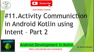 Android Kotlin - Activity Communication using Explicit Intent