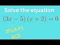 Solve 3x-5 x 2 0