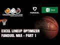 Fanduel NBA Excel Optimizer part 1