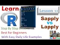 Learn R lapply vs sapply Loopings in R Lesson Thirteen