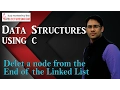 Data Structures using C 70 Delete a node from the End of the Linked List