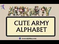 Cute Army Alphabet Numbers - Military-Themed Font for Creative Projects