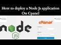 How to Deploy a Node JS Application on cPanel Easy steps