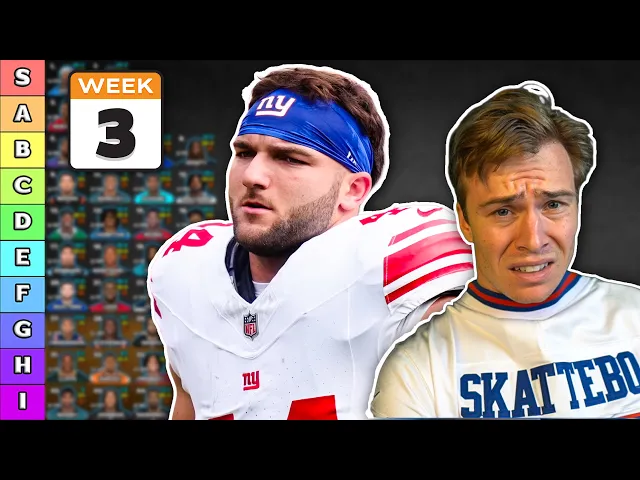Week 3 Running Back Rankings & Tiers artwork