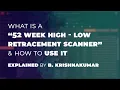 52 Week Scanner Explained by B Krishnakumar TradePoint - Definedge Solutions