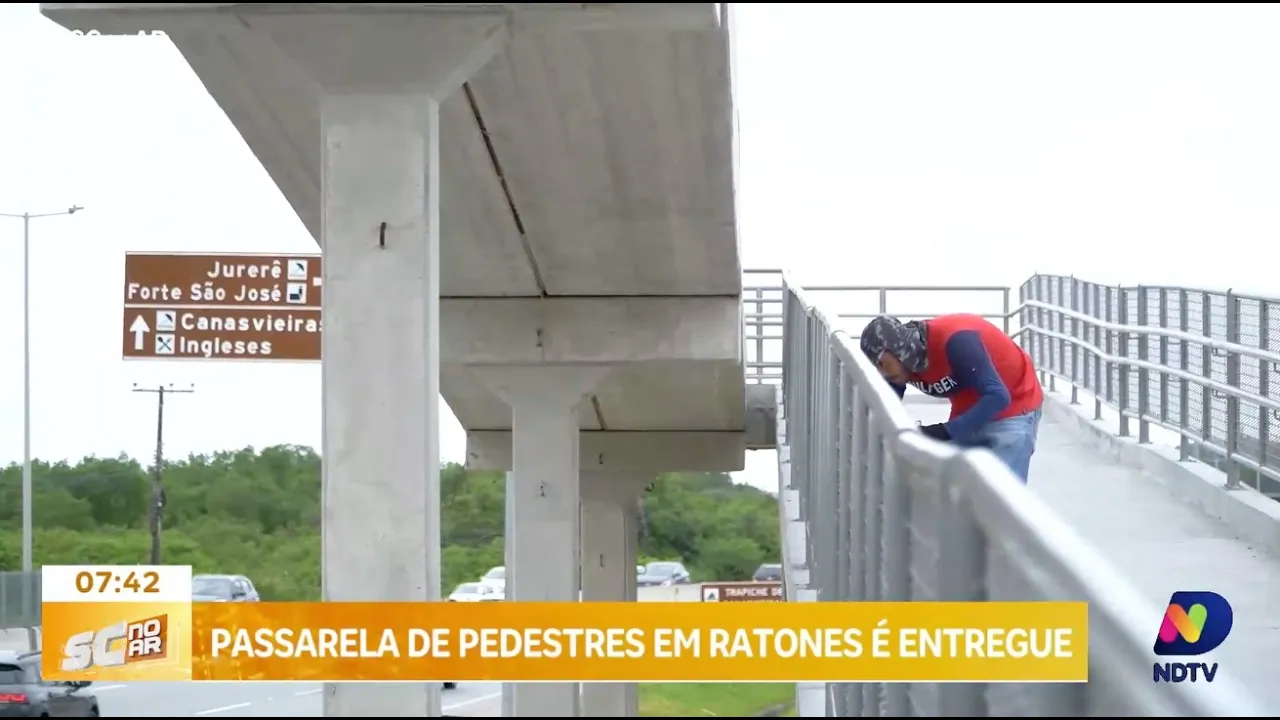 Inauguração da passarela em Ratones melhora acessibilidade em Florianópolis