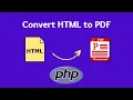 HTML to PDF Conversion in PHP with DOMPDF Library Step-by-Step Guide