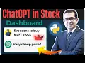 OpenAI Chat GPT in Streamlit Stock Dashboard in Python