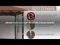 Sunjoy L-GZ531PST-C-T Fabric Replacement Mosquito Netting fits 10 x 12 Gazebos Brown