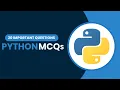 Python MCQs Top 20 Python Questions and Answer Tpoint Tech