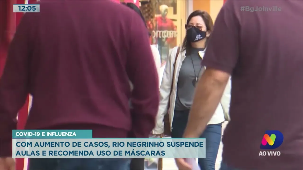 Covid-19 e Influenza: com aumento de casos, Rio Negrinho suspende aulas e recomenda uso de máscaras