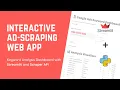 How to build an Interactive Ad-scraping Keyword Analysis Web App with Streamlit Python ScraperAPI