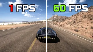 Forza Horizon 5 1 FPS vs 10 FPS vs 15 FPS vs 30 FPS vs 45 FPS vs 60 FPS