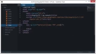 AngularJS Tutorial 7 ng repeat