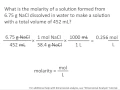 Molarity - Chemistry Tutorial