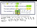 Rational Root Theorem Example 1