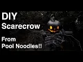 DIY Pool Noodle Halloween Scarecrow - Easy cheap and impressive Halloween and horror prop
