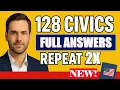 128 Civics Questions and Full Answers for US Citizenship Interview 2026 Repeat 2X