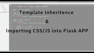 Flask Tutorials 5 Template Inheritance Importing into Flask App