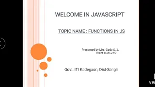 JavaScript Functions in marathi