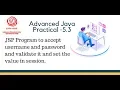 Login JSP YCMOU TYBCA Adv Java Practical 5 3 Asterix Solution