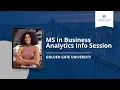 MS Business Analytics Info Session Fall 2025