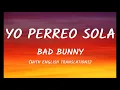 Bad Bunny - Yo Perreo Sola Letra/Lyrics (With English Translation)
