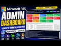 Microsoft 365 Admin Dashboard with PowerShell script Create by Copilot Complete Tenant Health Report