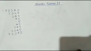 11 - Number Pattern in JAVA hindi