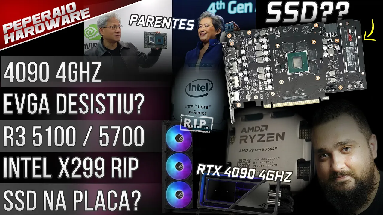 Resumão – Placa de vídeo com SSD / Lisa SU e Jensen Parentes / EVGA deixou placa-mãe? / RYZEN 3 5100