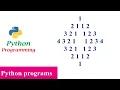 Python Pattern Program - Diamond Number Pattern