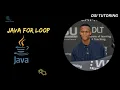 JAVA FOR LOOP