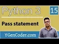 Python Tutorial Pass Statement