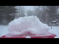 Beachfront B-Roll Snow Shoveling POV Free to Use Stock Footage