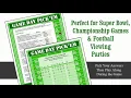 Football Game Day Pick Em - Football Watch Party Game for Big Games Championships more