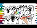 Incredibox Sprunki New Coloring Pages How to Color from Durple Phase music