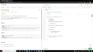 LeetCode Solution 912 Sort an Array C