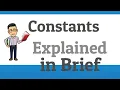 Constants in JAVA BASICS of JAVA Chetan Programming