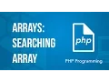 Searching array value PHP Tutorial