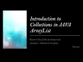 Introduction to Java Collection Framework - ArrayyList