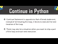 Break Continue Pass in Python Python Tutorial for Beginners Python Training