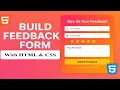 Build a Fully Responsive Feedback Form with Star Rating - Using Only HTML CSS No JavaScript