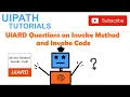 UiARD Questions on Invoke Method and Invoke Code - Session 5