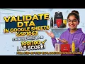 Validate Data in Google Sheets