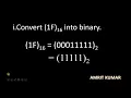 HEXADECIMAL TO BINARY CONVERSION IN C LANGUAGE BY MR AMRIT KUMAR